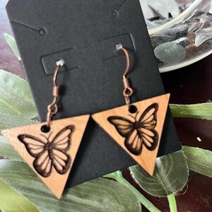 Laser butterfly earings